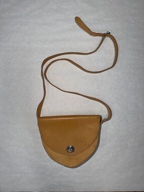 Vintage Y2K Leather Small Crossbody Bag Purse Tan Boho Western Heritage Festival